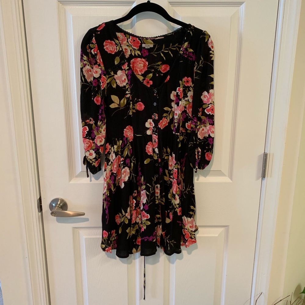 Black floral dress
